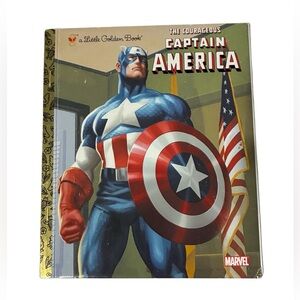 🎉6/$20 ‘THE COURAGEOUS CAPTAIN AMERICA’ LITTLE GOLDEN BOOK MARVEL